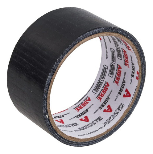 Kit Com 7 Fita Adesiva Multiuso Silver Tape Prata 50x5 Preto Lisa