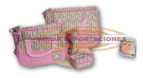 Super Promo!! Bolso Maternal Set 5 Piezas+veladora Infantil