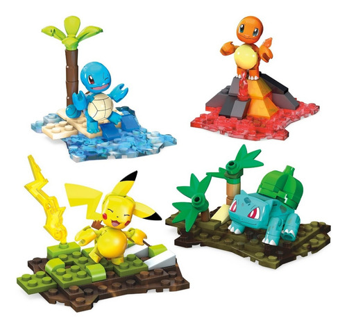 Figuras De Construcción Mega Construx Pokémon Equipo Kanto 130 Multicolor