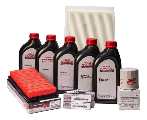 Kit Afinación Mayor Con Aceite 20w-50 Para Nissan March