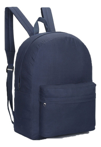 Mochila Urbana Lisa Escolar Azul Unisex 17 Pulgadas 15830 Fu Color Azul Oscuro Diseño De La Tela Liso