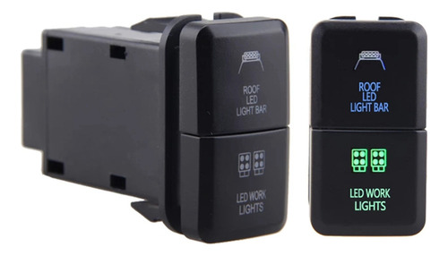 Z 2 Barras De Luces Led Dobles Para Coche De 12 V Con Botón