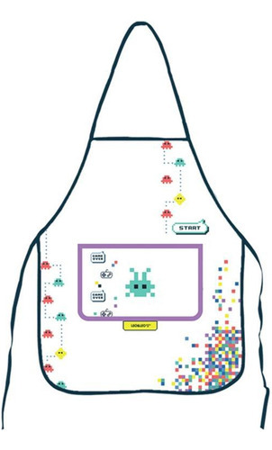 Avental Infantil Impermeável Game Bolso Para Pintura Escolar