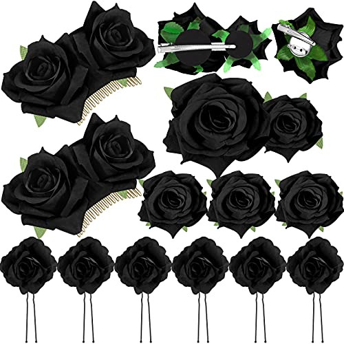 12 Piezas Rose Flower Hair Clip Rose Bridal Hair Pins Kl1tp