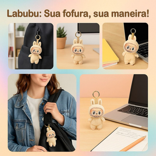 Labubu Pelúcia Pop Monstros Chaveiro Colecionável Surpresa