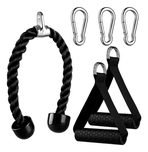 Kit Cuerda Para Tríceps 70cm - Ejercicio Casa Y Gym