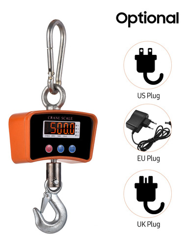 Báscula Colgante Led Digital De 500kg/1102lb Portátil