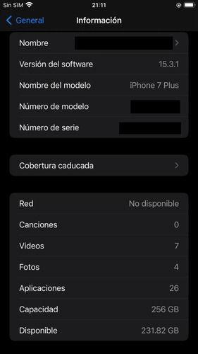 iPhone 7 Plus 256 Gb Plata Desbloqueado (Usado)