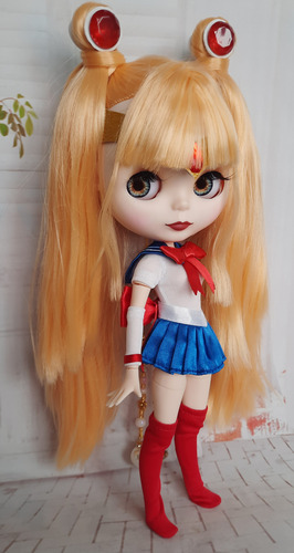 Muñeca Nueva Sailor Moon En Base Blythe Tbl Videri #007 (Usado)