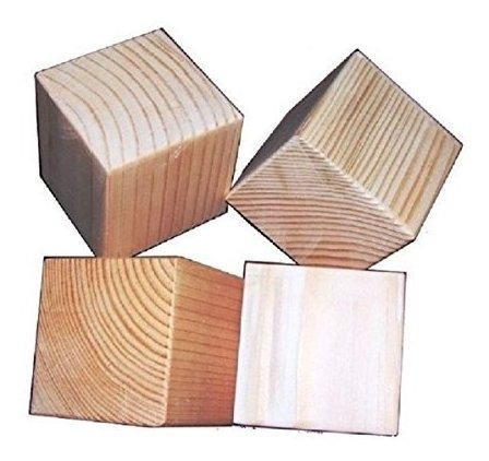 3 Pulgadas Naturales Inacabados Bloques De Madera - Conjunto