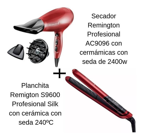 Planchita Remington S9600 + Secador Ac9096 Profesional 