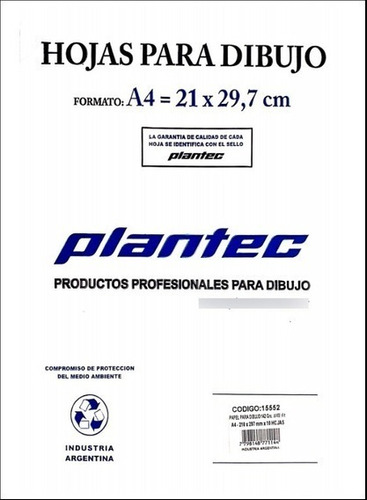 3 Pack 10 Hojas A4 Plantec Dibujo Tecnico 106gr