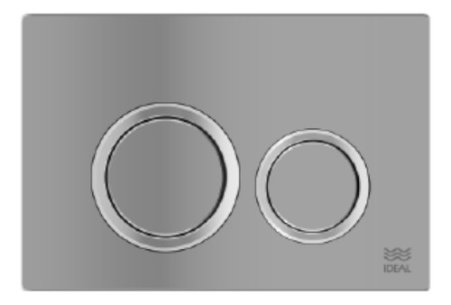 Tapa Tecla Ritmo Ideal Dual Suma 2 Mate Cromo 80020