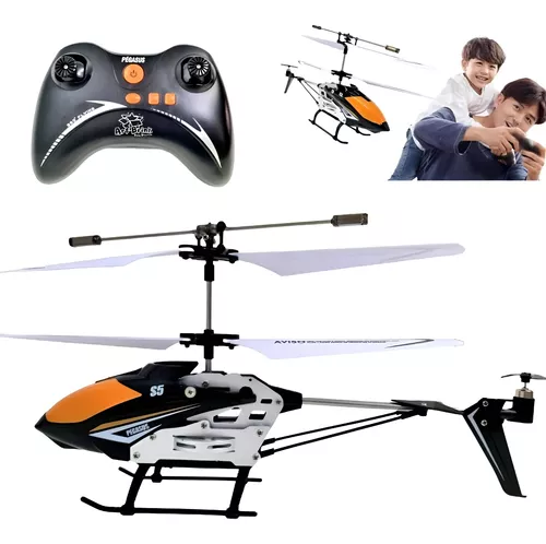 Avião Helicóptero Drone Recarregável Usb Com Controle Remoto no Shoptime