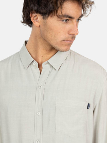 Camisa Ml Sunset Shore Khaki Hombre Maui And Sons