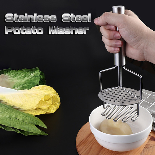 Machacador De Patatas De Acero Inoxidable, Resistente, Integ