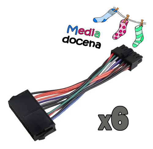 Media/6 Cable Adaptador Atx 24 Pin A 14 Tarjeta Madre Fuente