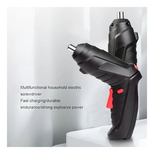Destornillador Eléctrico Inalámbrico Recargable Luz 42 Pzas Naranja/negro 60 Hz