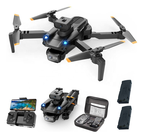Mini drone CSJ ToySKY E99 MAX E99 MAX con dual cámara FullHD negro 2.4GHz 2 baterías