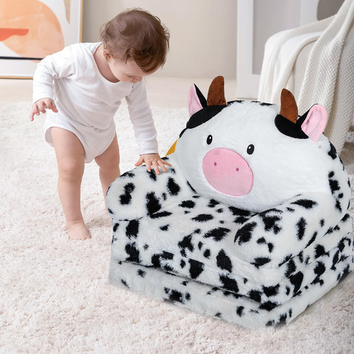 Sofa Plegable 2 En 1 Para Niños Lindo Y Cómodo Vaca