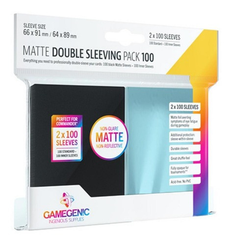 Gamegenic: Matte Double Sleeve Pack 100