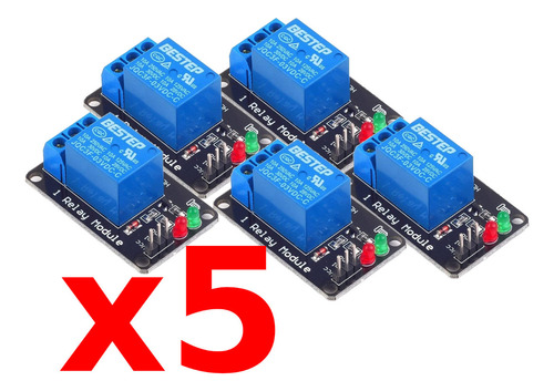 Kit 5 Modulos Relay Rele Arduino Pic Raspberry 5v 3v