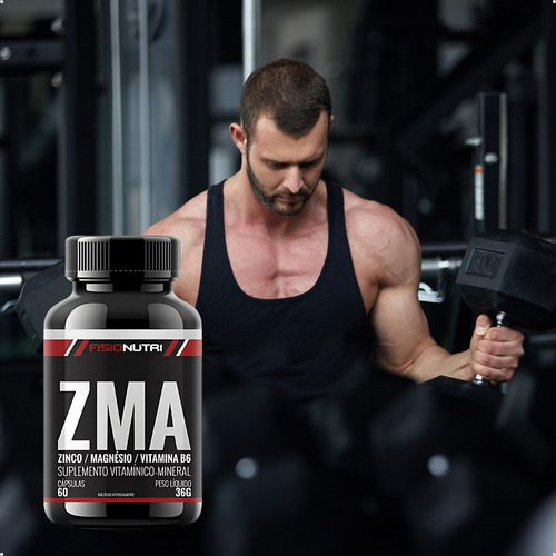 Zma Vitaminas Para Homens Zinco Magnésio Vitamina B6 60 Cáps Sabor Sem Sabor