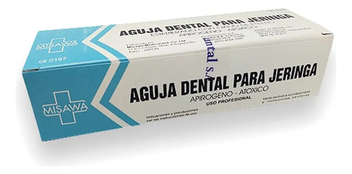 Agujas Descartables Dentales Caja X 100 Misawa Para Carpule