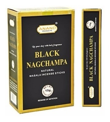 Incenso Anand Black Nag Champa Massala Cx.12un.15g + Brinde