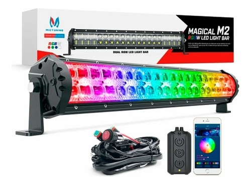 Barra Luz Led 22 PuLG Mictuning Jeep Rzr Can Am Magical Rgbw