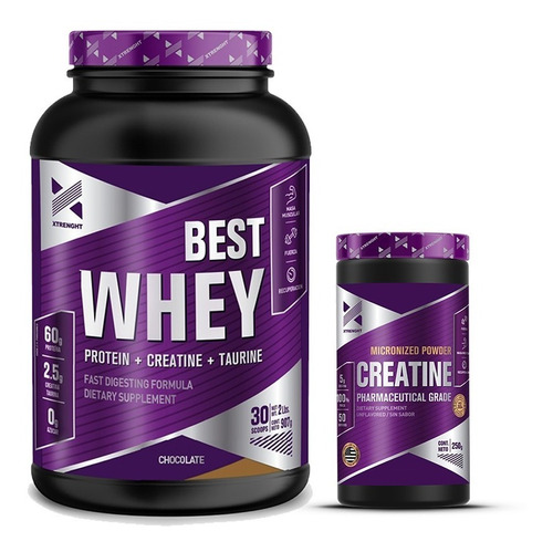 Proteina Whey Xtrenght Best Protein 2 Lb + Creatina 250 Gr