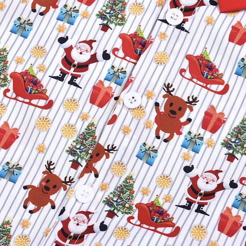 Camisa Y Pantalones Cortos Navideños Rojos De 100 Cm Para Ni