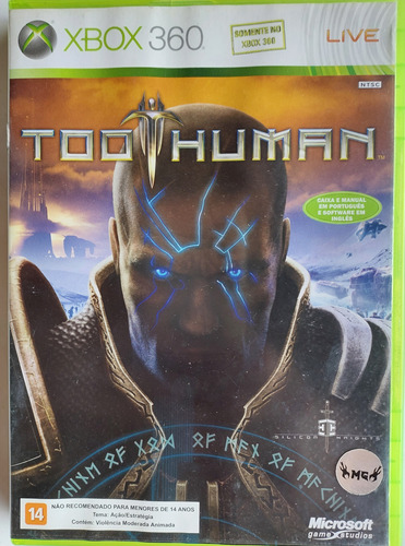 Jogo Too Human Original Xbox 360 Midia Fisica Cd.