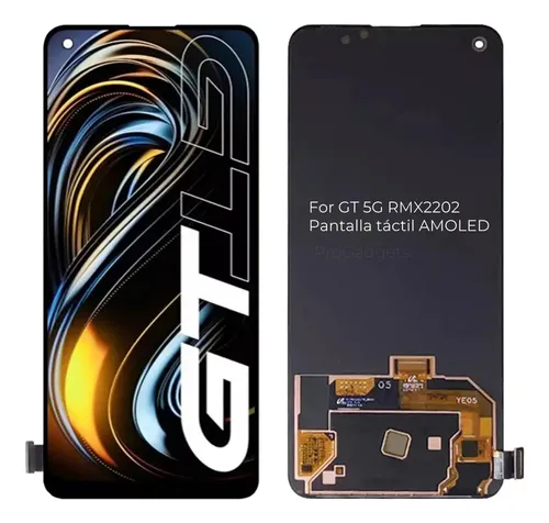 Display LCD TFT + Frame Nero Per Realme GT 5G RMX2202 - Touch Screen Assemblato