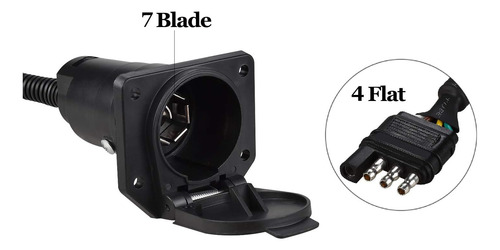 Adaptador De Luz De Remolque Plano De 4 Vías Camión P...