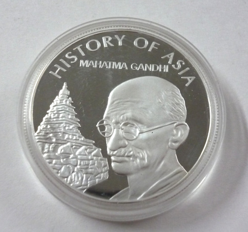 Islas Cook Moneda 2004 De 1 Dolar De Mahatma Gandhi