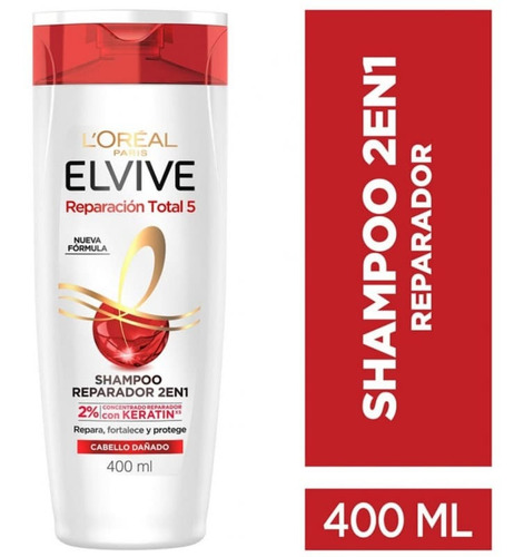 Imagen 1 de 1 de Shampoo Elvive Reparación Total 5 Cabello Dañado - 400ml