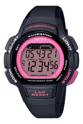 Reloj Casio Runner Con Memoria De 60 Vueltas, 100 M, Resiste