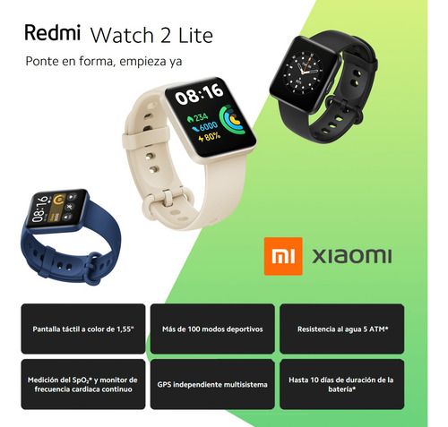 Xiaomi Redmi Watch 2 Lite, Smartwatch / Reloj Inteligente