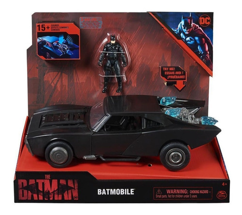 Auto The Batman Batimovil Con Figura Luz Y Sonido 