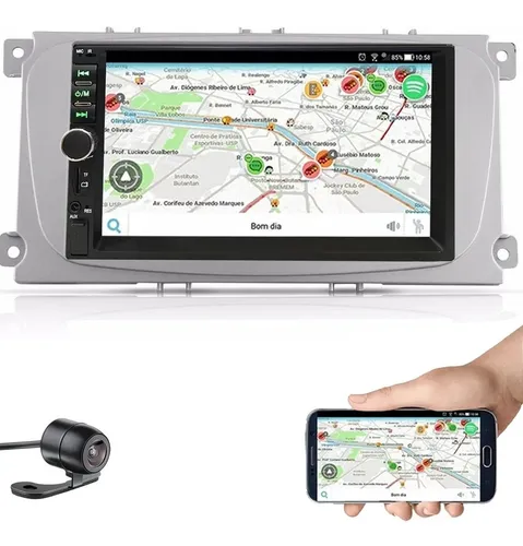 comprar Central Multimídia Mp5 Automotivo Espelhamento Android Ios 