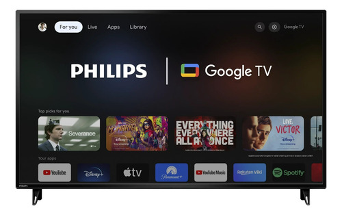 Pantalla Smart Tv Philips 55 4k Led Uhd Google Tv 55pul7552