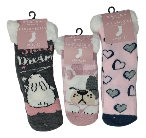Pack X 3 Pantumedias Termicas Media Infantil Máxima P30 Surtido Estampado 02 (8-12 Años)