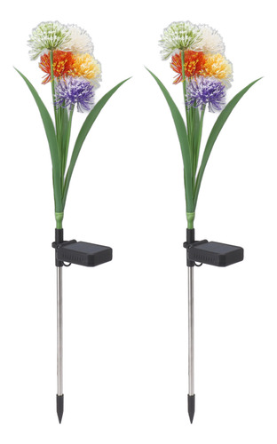 Juego De 2 Estacas Solares Para Flores, Ip65, Impermeables,