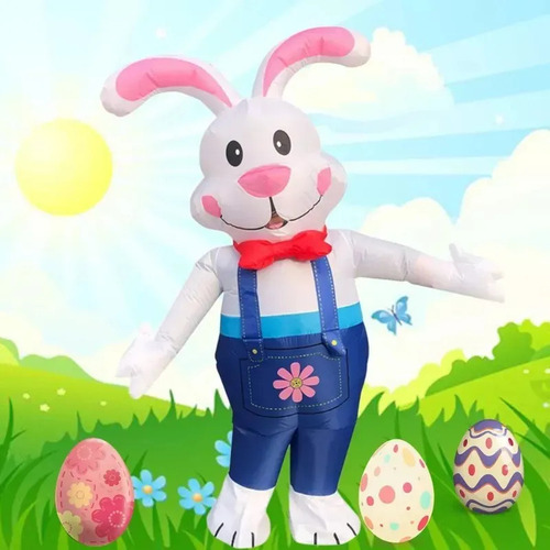 Lindo Traje De De Conejo De Pascua Inflable Trajes De Fiesta