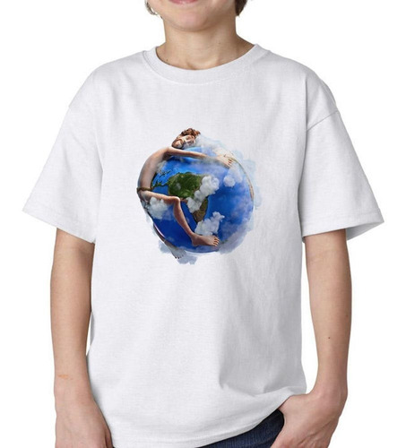 Remera De Niño Planeta Mundo Abrazo Amor