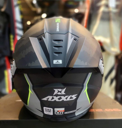 Imagen 6 de 8 de Casco Moto Axxis Hawk Evo Paw B2 Gris Mate Doble Visor