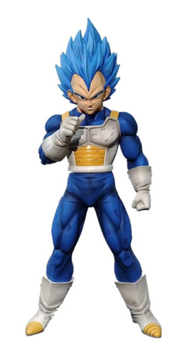 Figura Dragon Ball Z Vegeta Super Saiyan Azul Gigante 28cm