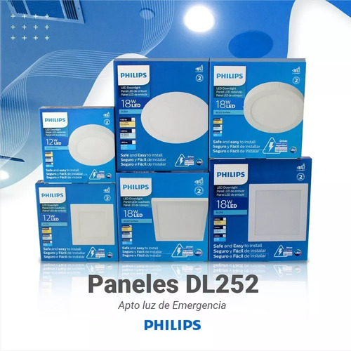 Panel Plafón De Embutir Led Redondo 18w Philips Luz Fria