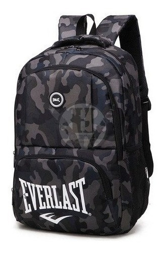 Mochila Everlast Militar 26604 Negra Crossfit Bici Moto Viaj